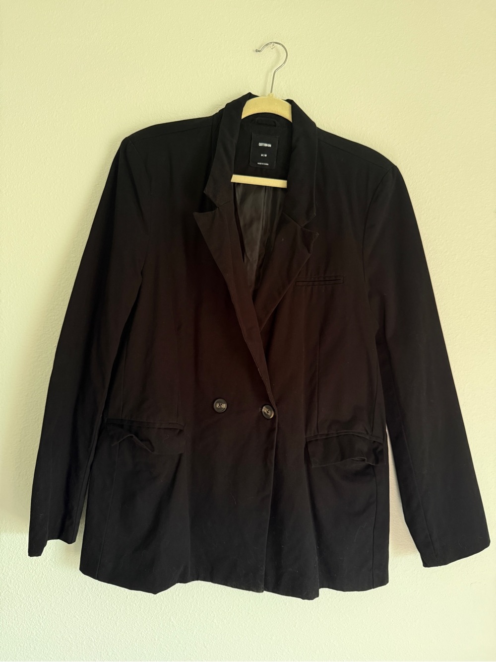 Cotton On Black Oversized Blazer Jacket Medium
